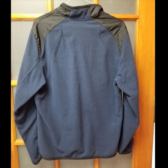Nike fleece half-zip pullover black & navy sz L - Picture 2 of 3